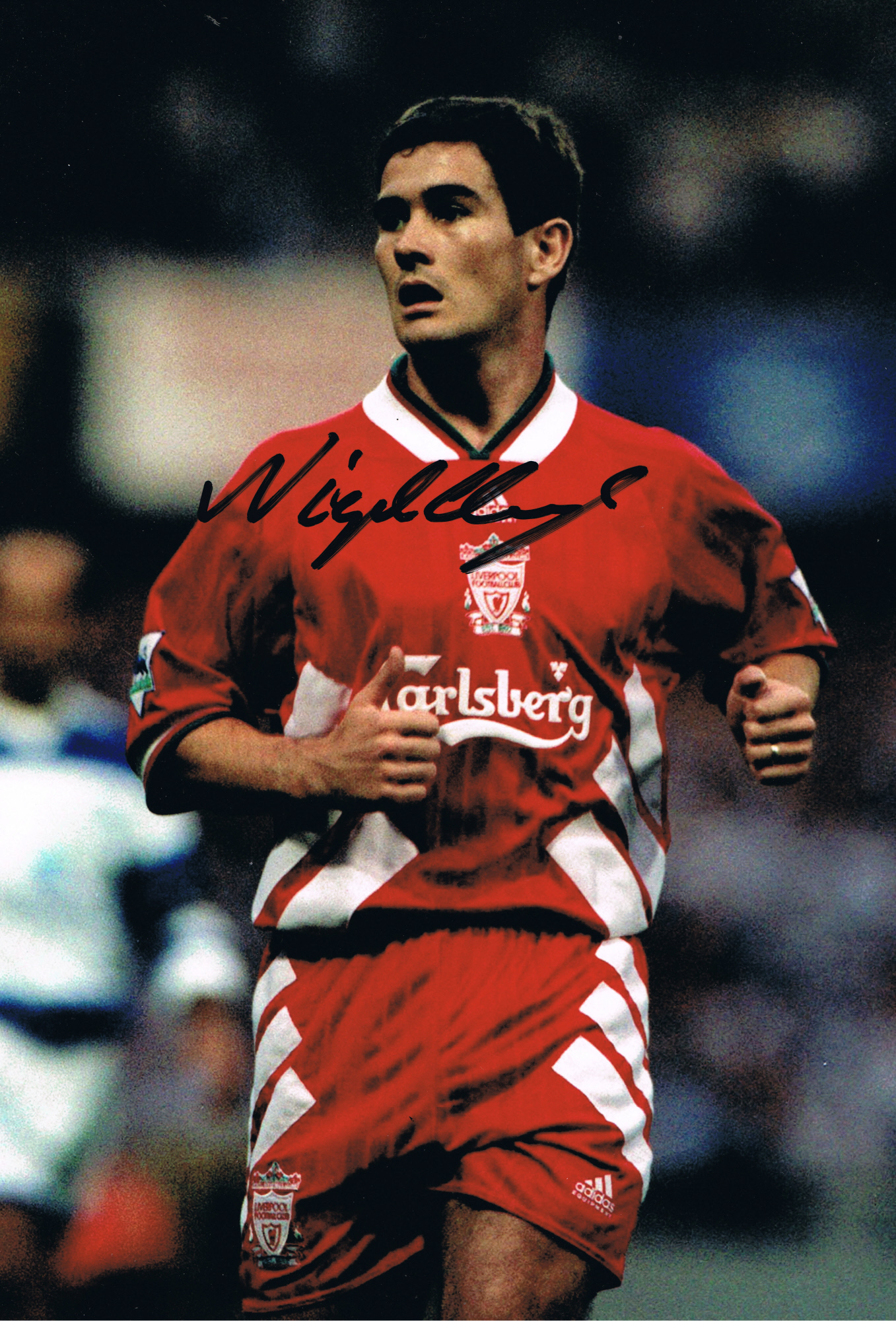 Sportagraphs Nigel Clough Signed Framed Captains Armband Autograph Display Liverpool COA